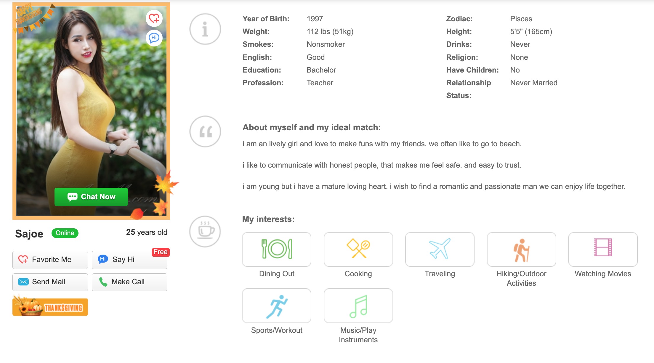 FindAsianBeauty girl profile